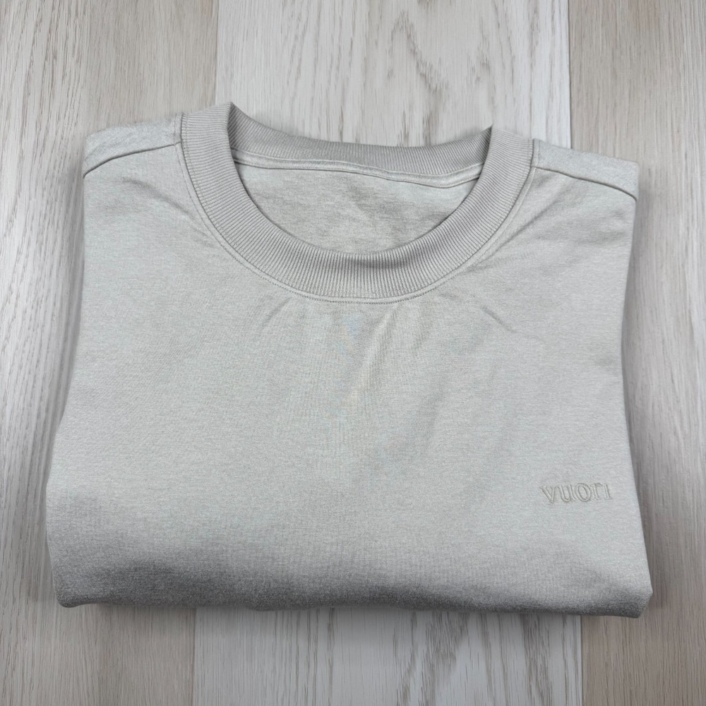 Vuori Mens Sand/Tan Performance Long Sleeve Ponto Crew Neck Sweater Pullover 2XL
